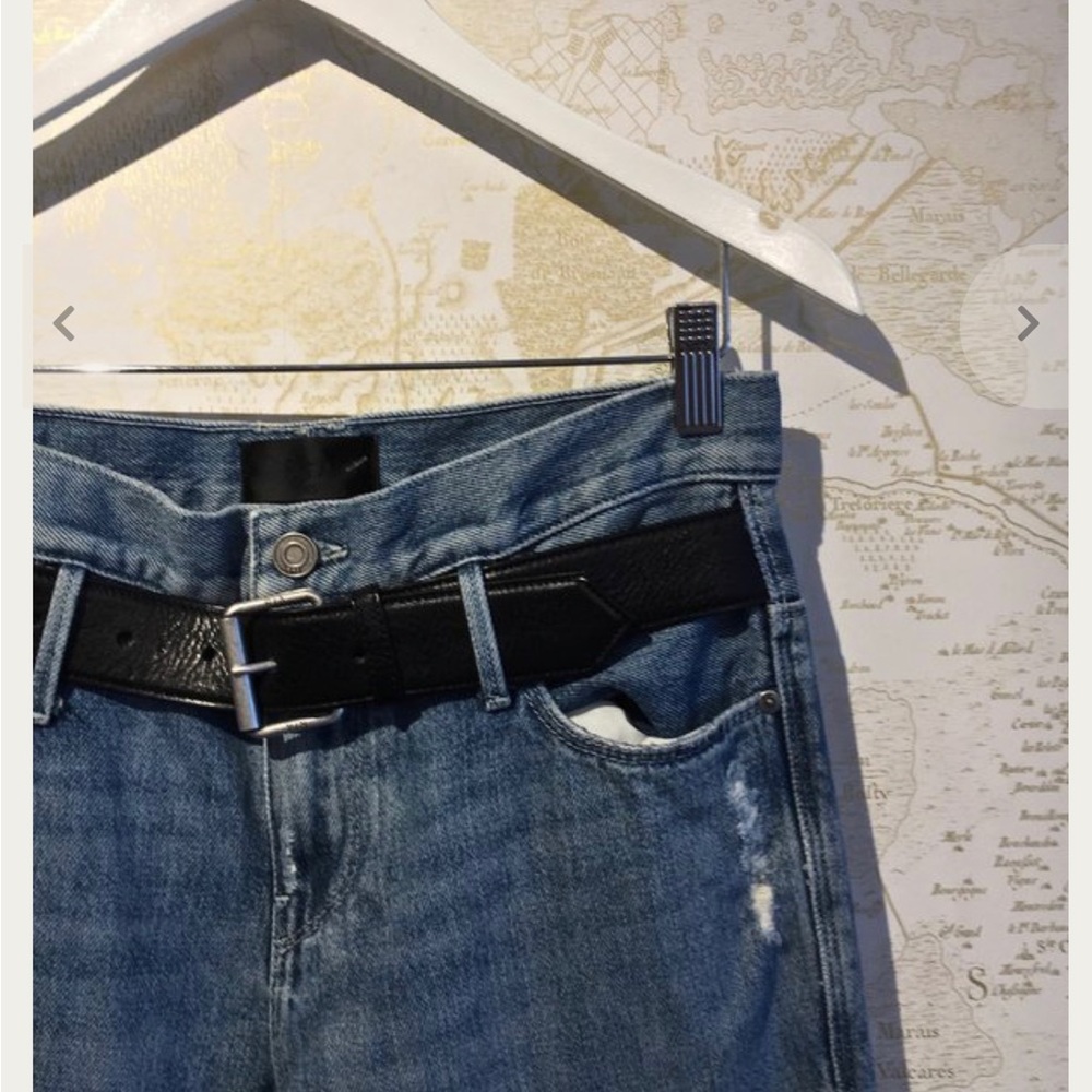 RTA Dexter Belted Boyfriend Jeans small/ medium womens 34” low waisted